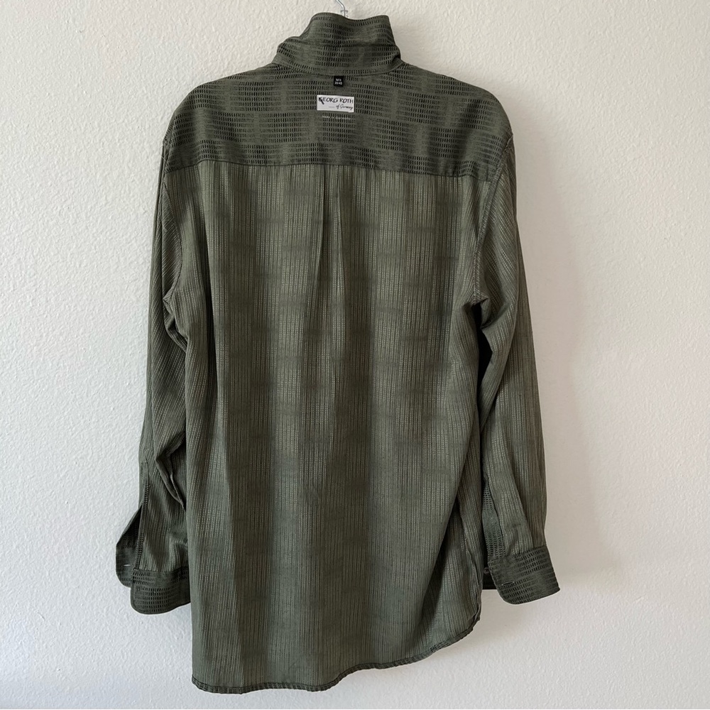 Georg Roth Green Button-Up Collared Top - Picture 5 of 7